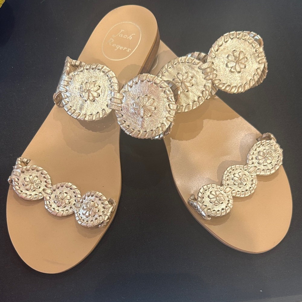 Jack Rogers Metallic Gold Sandals
